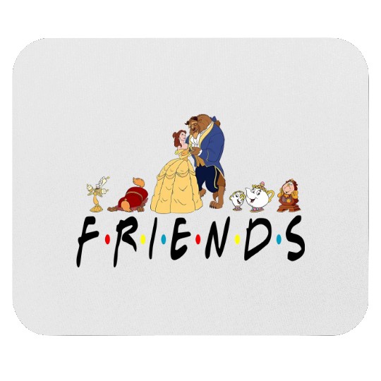Beauty and the Beast Friends Mouse Pads, Funny Disney Mouse Pads, Funny Friends