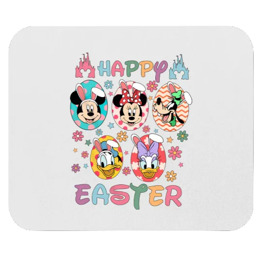 Happy Easter Day Mouse Pads, Mickey Easter Egg Mouse Pads, Mickey and Friends Disney Easter
