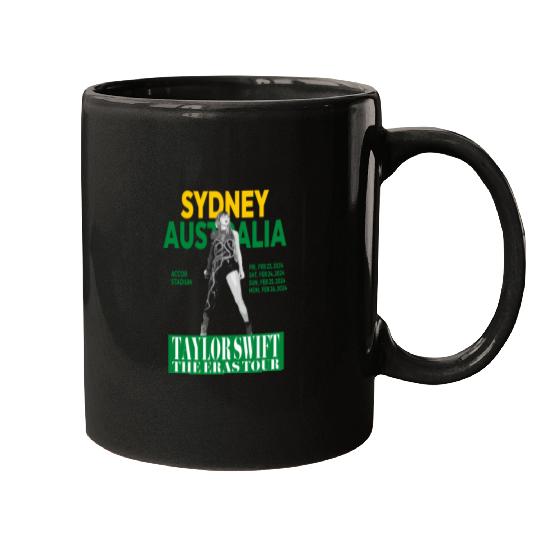 Eras Tour - Sydney, Australia - Gold & Green Mugs