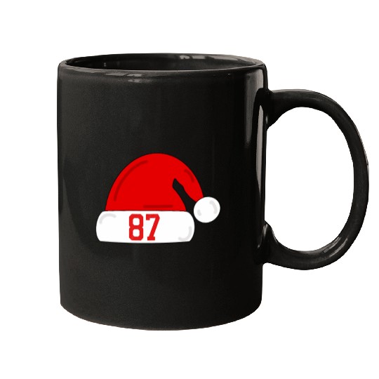 taylorr Swift Travis Kelce Christmas Game Santa Hat Mugs
