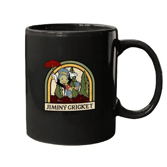 disneys Pinocchio Jiminy Cricket Established 1940 Mugs