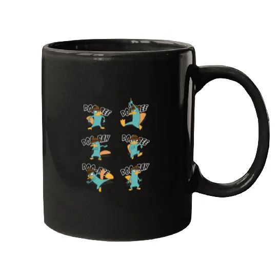 disneys Phineas And Ferb Doo Bee Doo Bee Doo Bah Perry Mugs