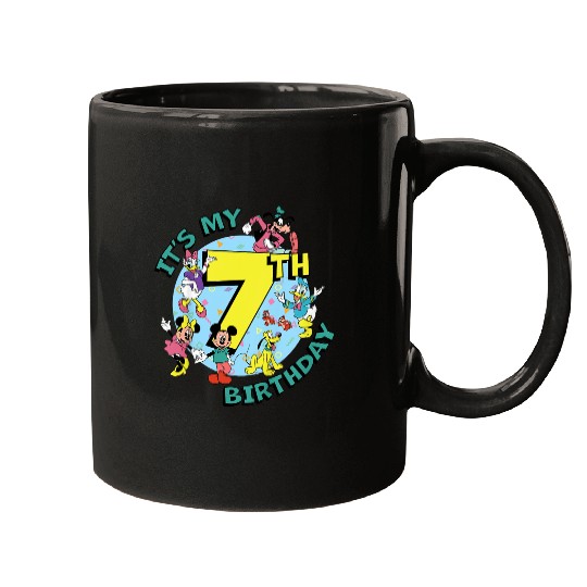 Kids Disney Mickey And Friends Its My Seventh 7th Birthday gifts  Mugs