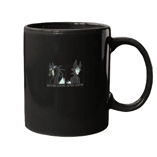 Disney Villains Maleficent Panels Before Coffee After Coffee Mugs