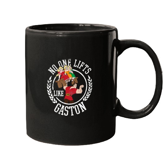 Disney Beauty and the Beast No One Lifts Like Gaston Badge Mugs