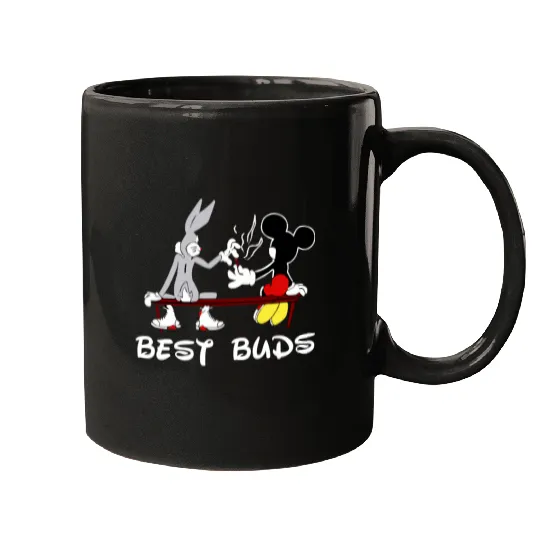 Bugs Bunny and Mickey Mouse Besst Buds, Funny Disney Looneys Tunes Mugs