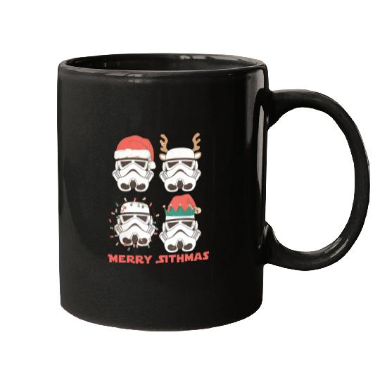 Retro Star Wars Merry Sithmas Mugs, Stormtrooper Christmas Mugs, Vintage Star Wars Christmas Mugs, Disney Star Wars Mugs