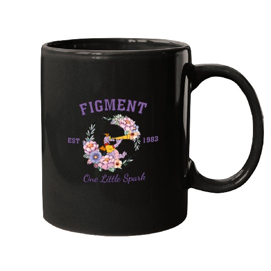 Disney Figment Mugs, Purple Dragon Mugs, Figment Est 1983 Mugs