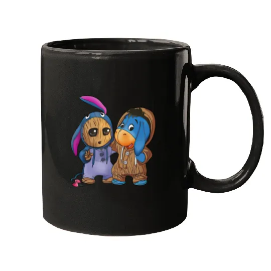 Disney Eeyore and Baby Groot Cute Friends Mugs, Eeyore Unisex