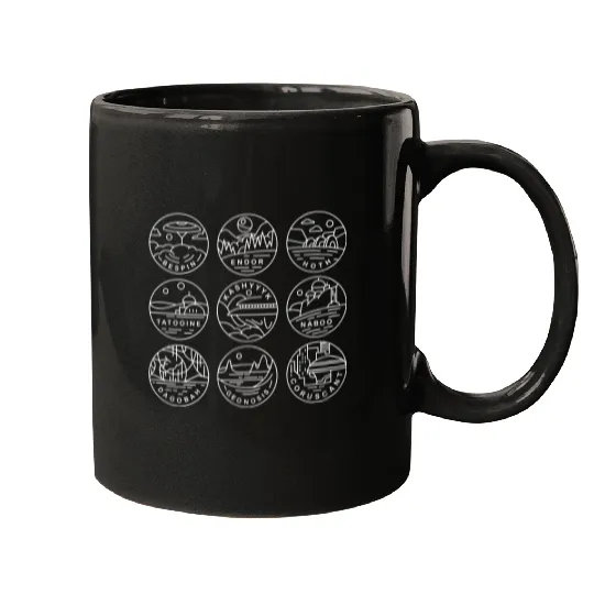 Star Wars Planets Mugs, Star Wars Mugs, Disney Star Wars Mugs
