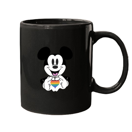 Discover Disney Mickey Friends Pride Rainbow Heart Icon Portrait Mugs