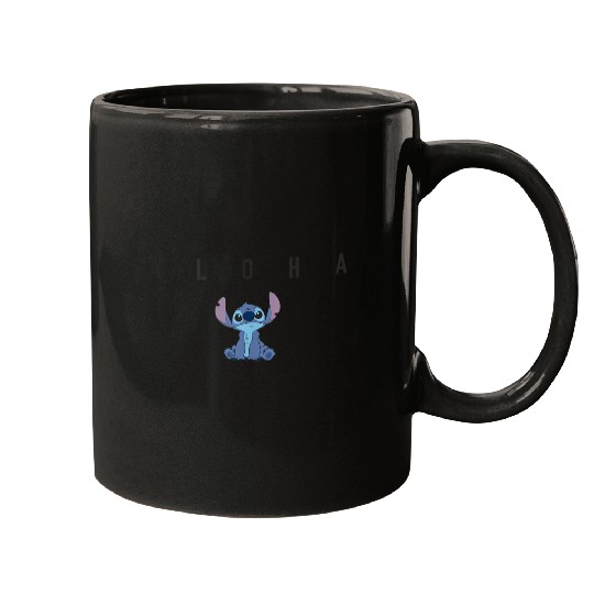 Discover Disney Lilo Stitch Aloha Cute Stitch Sitting Chest Poster Mugs