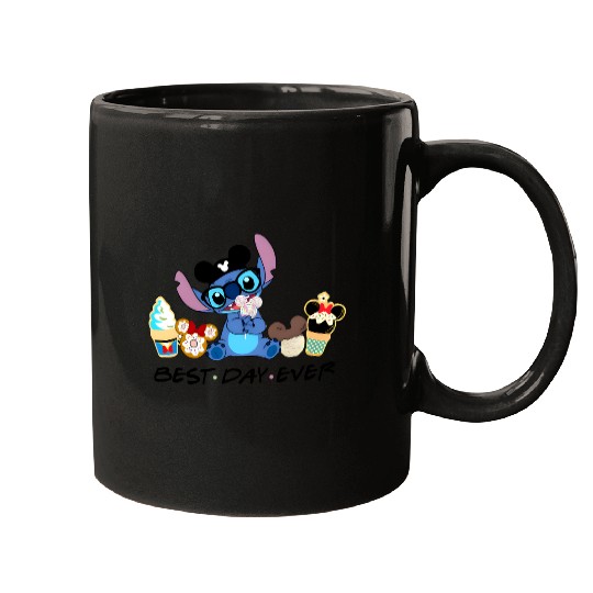 Disney Stitch Best Day Ever, Disney Snacks Mugs, Stitch Snacks Mugs