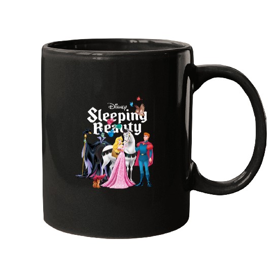 Disney Sleeping Beauty Characters Mugs, Princess Aurora,Prince Phillip,Maleficent,Disneyland Family Trip Gift Unisex Mugs Kid Mugs