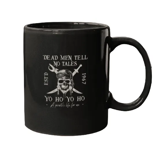 Vintage Dead Men Tell No Tales Mugs, Disney Pirates Mugs
