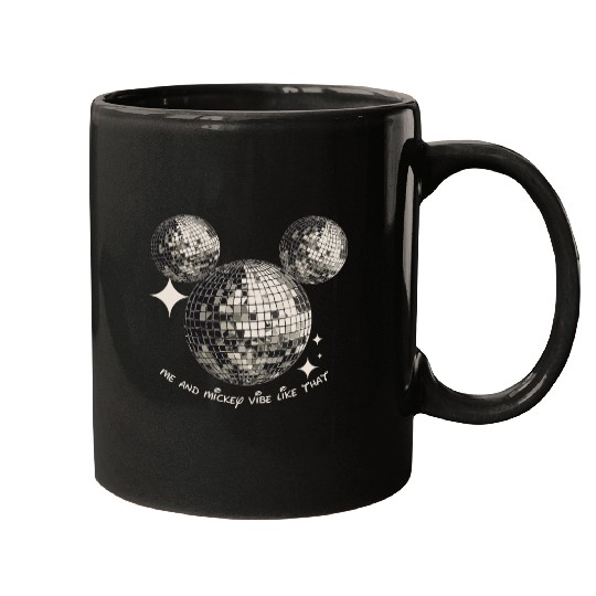 Me and Mickey Vibe Like That Mugs, Mouse Disco Ball Mugs, Disney Eras Tour Mugs, Theme Park Orlando Magic Disco Ball Eras Mouse Mugs
