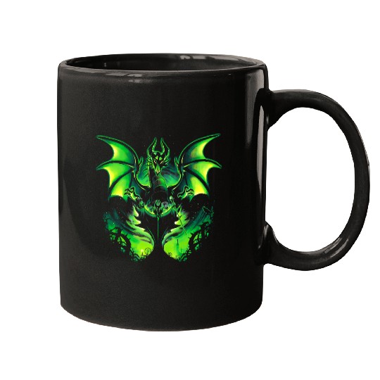 Maleficent Disney Art Dragon Mugs