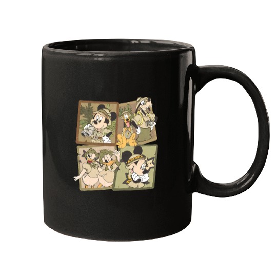 Disney Animal Kingdom Mugs, Vintage Animal Kingdom Mugs, Mickey Safari Mugs,