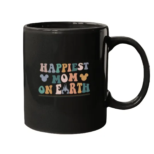Personalized Disneyland Happiest Mom On Earth Mugs Mother's Day Gift, Mom Disneyworld Mugs