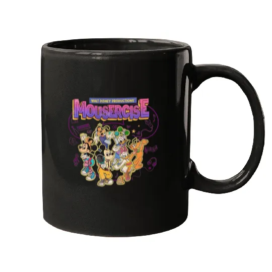 Mousercise Mugs, Vintage Disney Mugs