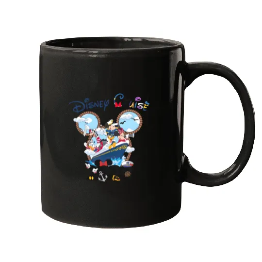Cute Disney Cruise Line Mickey and Friends Mugs, Disney Wish Fantasy Magic Wonder 2024