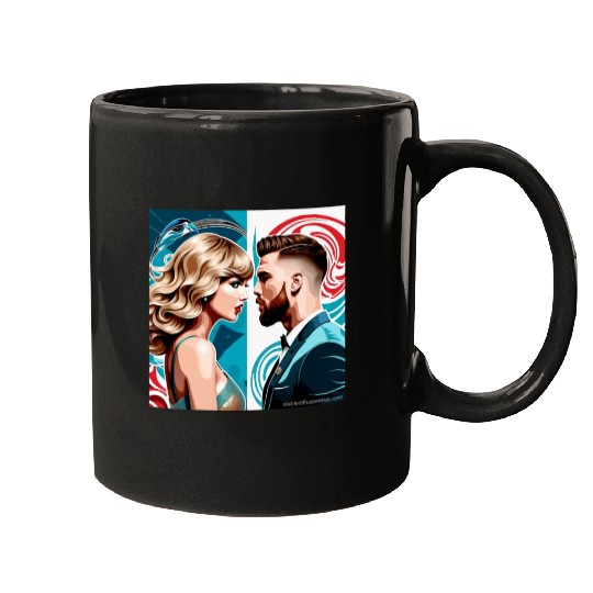 taylorr Swift and Travis Kelce art Mugs