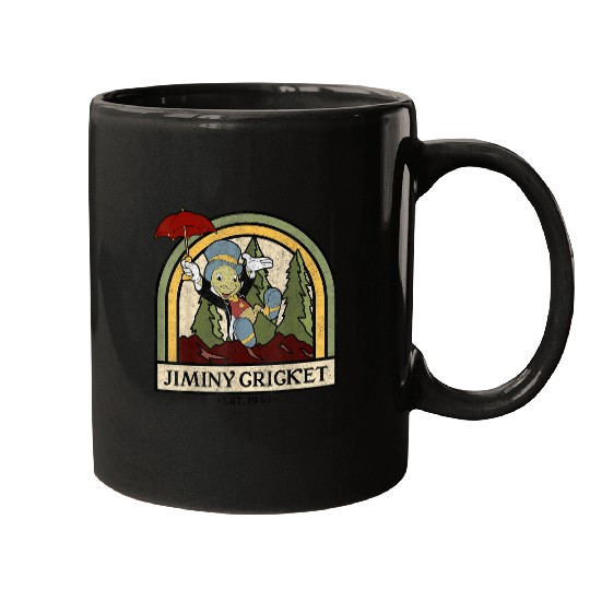 disneys Pinocchio Jiminy Cricket Established 1940 Mugs