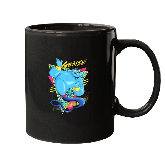 Disney Aladdin Genie Retro Abstract Portrait Logo Mugs