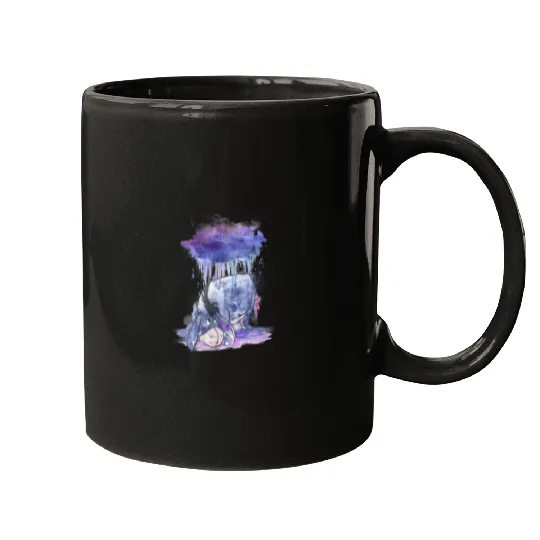 Disney Winnie The Pooh Eeyore Watercolor Rain Cloud Mugs