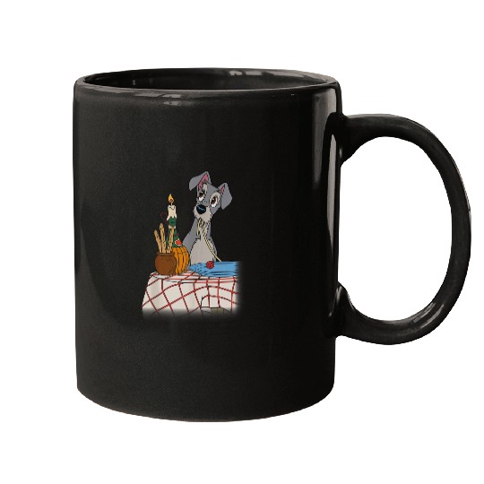 Disneyss Lady And The Tramp Iconic Spaghetti Scene Tramp Side Mugs