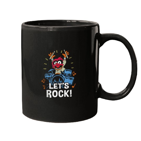 Disneyss The Muppets Animal Let's Rock Drums Distressed Logo Mugs