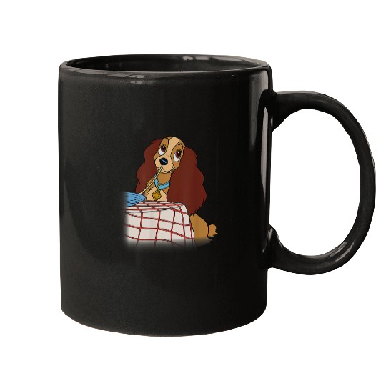 Disneyss Lady And The Tramp Iconic Spaghetti Scene Lady Side Mugs