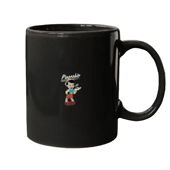 Disneyss Pinocchio And Jiminy Cricket Mugs