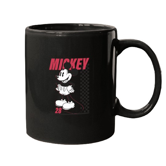 Disney Mickey And Friends Mickey Mouse Checkerboard Stripe Mugs