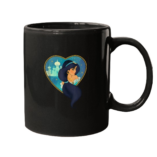 Disneyss Princess Jasmine Agrabah Heart Mugs