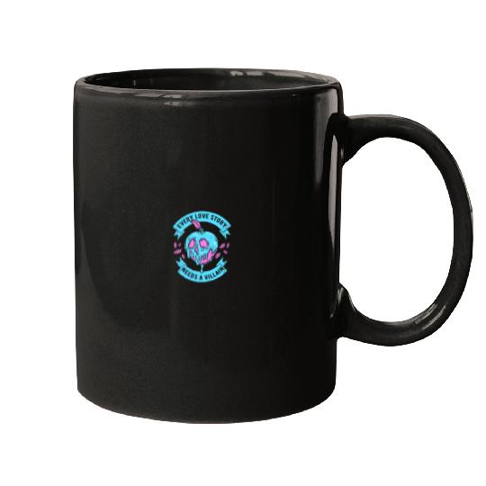 Disney Villains Valentines Day Love Story Poison Apple Logo Mugs
