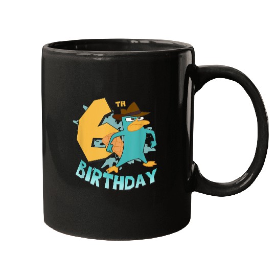 Disneyss Phineas And Ferb Perry Sixth Birthday Mugs