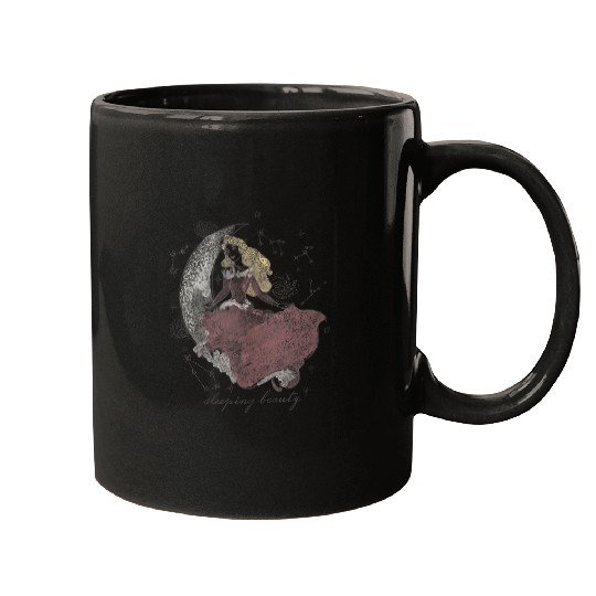 Disneyss Sleeping Beauty Pink Moon Constellations Mugs