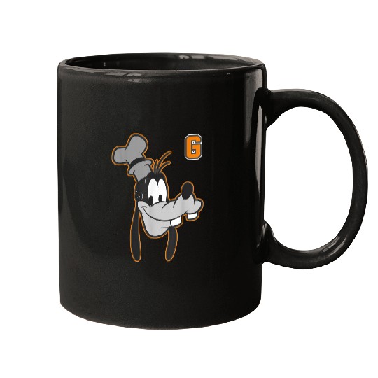 Disneyss Goofy Orange Outline Portrait Mugs