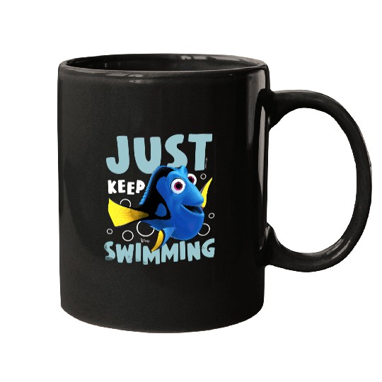 Disney Finding Dory Just Keep Swimming Graphic Mugs,WDW Magic Kingdom Disneyland Vacation Gift