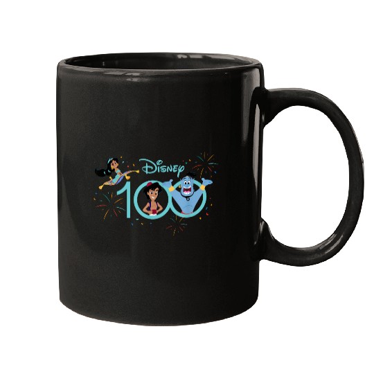 Disney 100 Anniversary Aladdin Jasmine Genie Mugs
