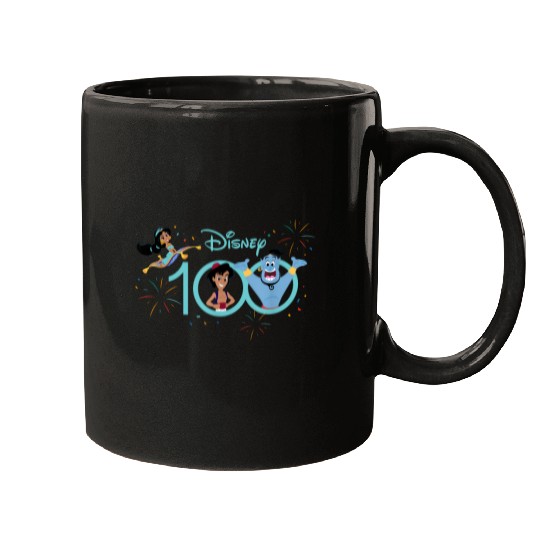 Disney 100 Anniversary Aladdin Jasmine Genie Mugs