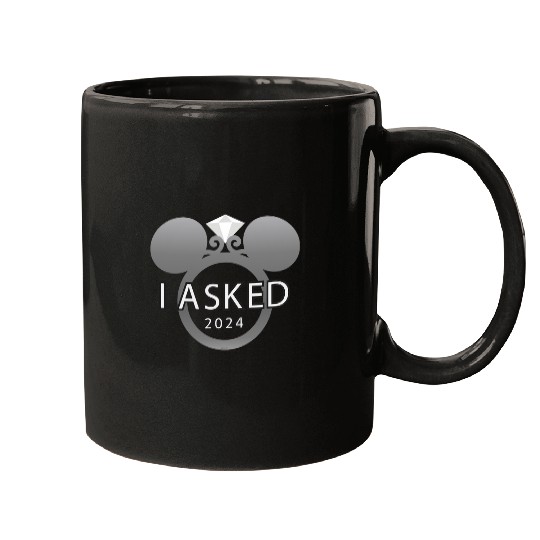 Disney I Asked 2024 Engagement Ring Proposal Mickey Mugs
