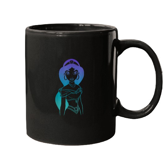 Disneyss Aladdin Princess Jasmine Gradient Sketch Mugs