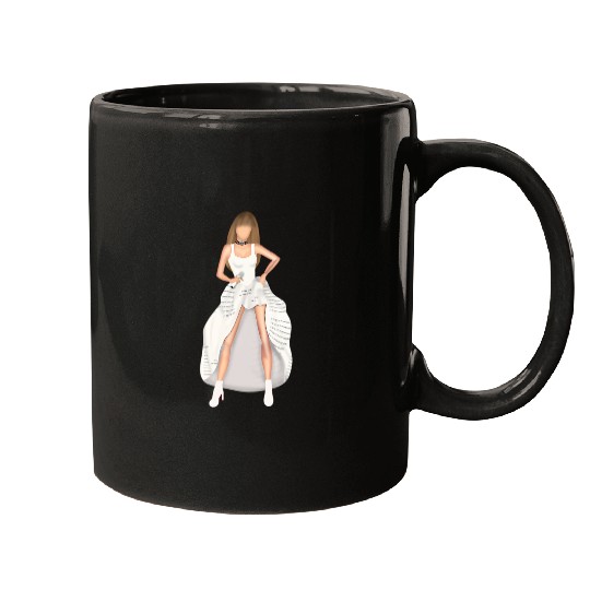 The Tortured Poet Department White Dress 1 Eras Tour 2061 Mugs