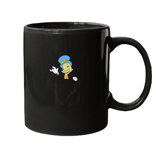 Disney Pinocchio Jiminy Cricket Faux Pocket Mugs