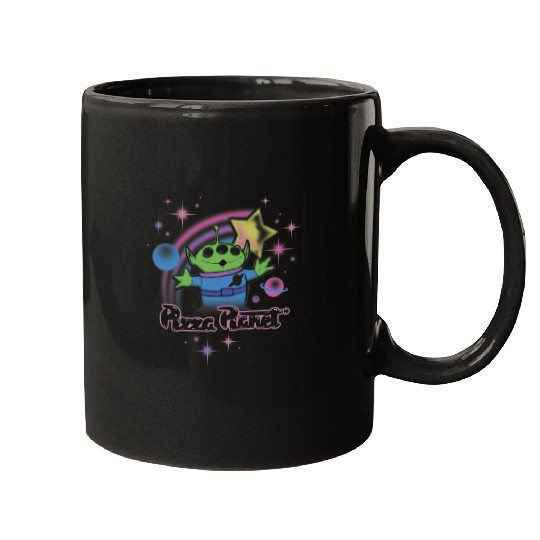 Disney Pixars Toy Story Alien Pizza Planets Airbrush Mugs