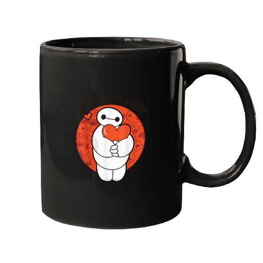 Disneyss Big Hero 6 Valentine's Day Baymax Hug Heart Logo Mugs