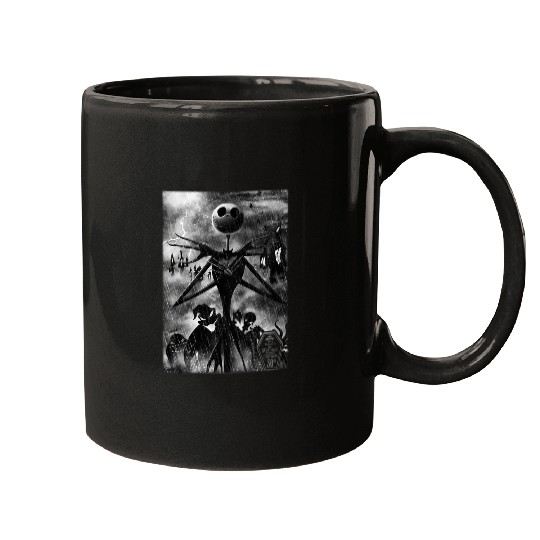 Disney The Nightmare Before Christmas Jack In Graveyard Mugs