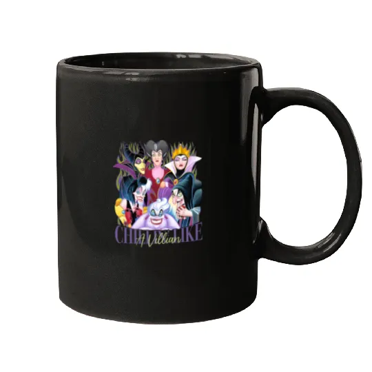 Chillin Like A Villian Mugs, Disney Villians Halloween Villains The Evil Tour Mugs